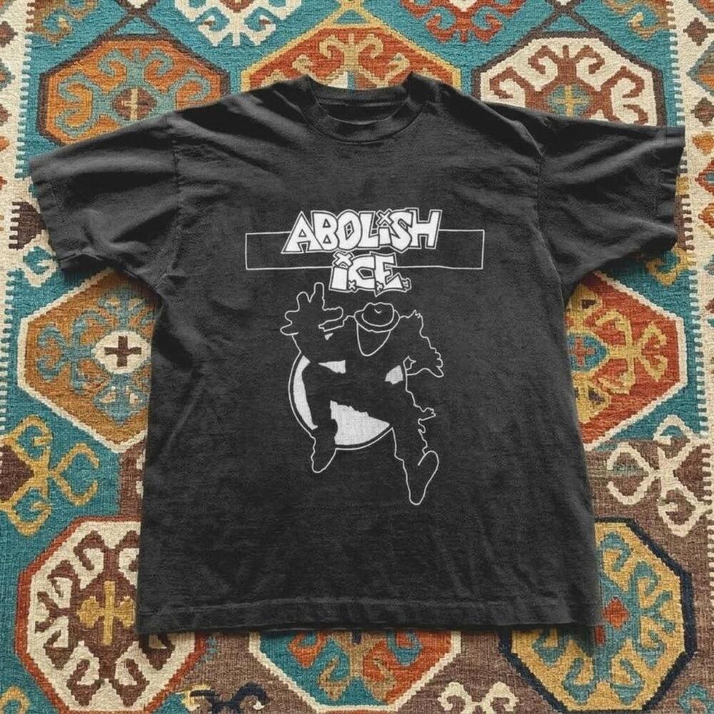 Abolish Ice Black Cotton T-Shirt